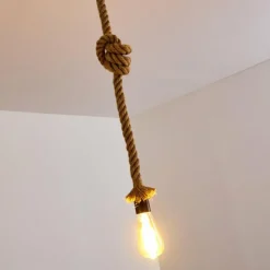 Style Boho-Chic-hofstein Suspension Etowah Brun, Noir, 1 lumière