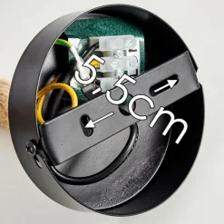 Style Boho-Chic-hofstein Suspension Etowah Brun, Noir, 2 lumières