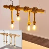 Style Boho-Chic-hofstein Suspension Etowah Brun, Noir, 4 lumières