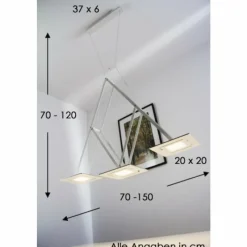 Luminaires Eva Luz Suspension Evaluz SLIDE LED Blanc, 3 lumières* Éclairage Led