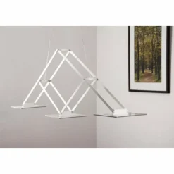 Luminaires Eva Luz Suspension Evaluz SLIDE LED Blanc, 3 lumières* Éclairage Led