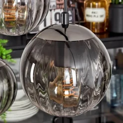 hofstein Suspension Evolene Noir, 4 lumières