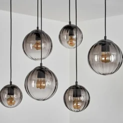 hofstein Suspension Evolene Noir, 6 lumières