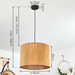 Style Boho-Chic-hofstein Suspension Exchange Noir, 1 lumière