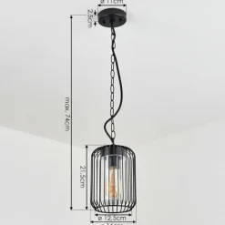 Lampes Vintages & Rétros-hofstein Suspension extérieur Bongle Noir, 1 lumière