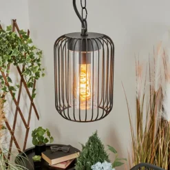 Lampes Vintages & Rétros-hofstein Suspension extérieur Bongle Noir, 1 lumière