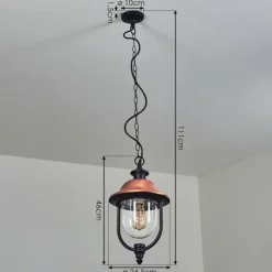 hofstein Suspension extérieur Gascon Noir, 1 lumière