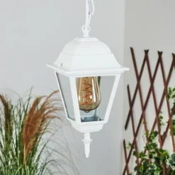 Luminaires Rustiques-hofstein Suspension extérieur Naofe Blanc, 1 lumière