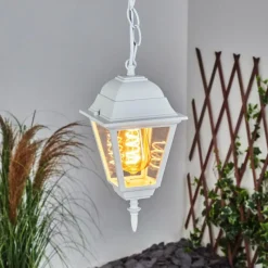 Luminaires Rustiques-hofstein Suspension extérieur Naofe Blanc, 1 lumière