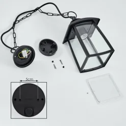 Lampes Vintages & Rétros-hofstein Suspension extérieur Trosa Noir, 1 lumière