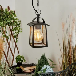 Lampes Vintages & Rétros-hofstein Suspension extérieur Trosa Noir, 1 lumière