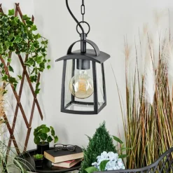 Lampes Vintages & Rétros-hofstein Suspension extérieur Trosa Noir, 1 lumière