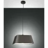 Lampes En Tissu-Luminaires Fabas Luce Suspension Fabas Luce Allegra Noir, 1 lumière