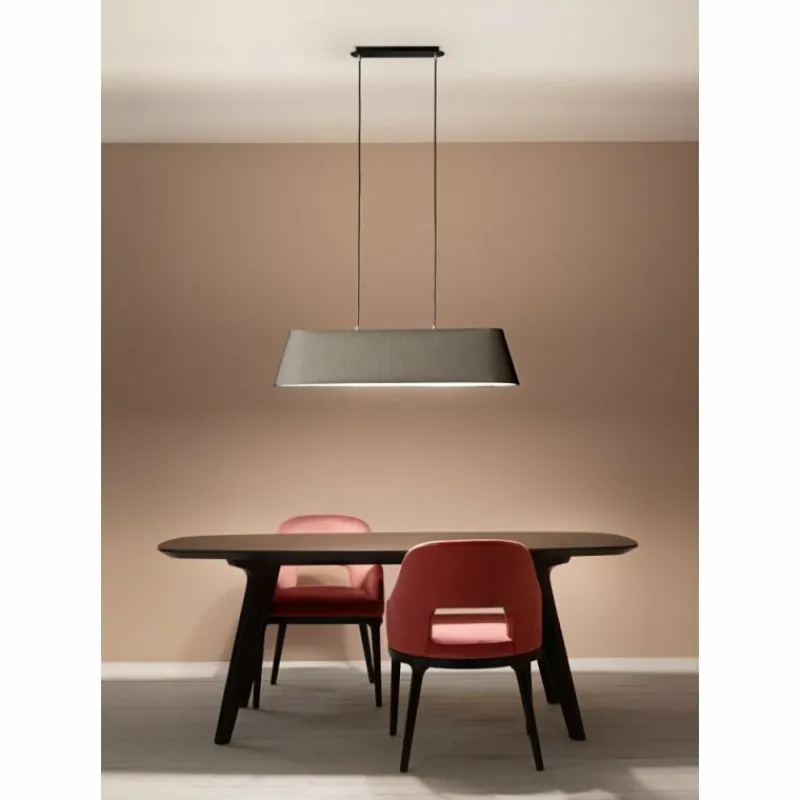 Lampes En Tissu-Luminaires Fabas Luce Suspension Fabas Luce Allegra Noir, 2 lumières