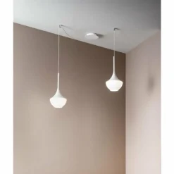 Luminaires Fabas Luce Suspension Fabas Luce Apollo Blanc, 2 lumières