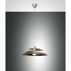 Luminaires Fabas Luce Suspension Fabas Luce Aragon Bronze, 1 lumière