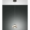 Luminaires Fabas Luce Suspension Fabas Luce Arabella LED Noir, 1 lumière