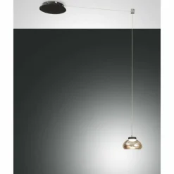 Luminaires Fabas Luce Suspension Fabas Luce Arabella LED Noir, 1 lumière