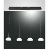 Luminaires Fabas Luce Suspension Fabas Luce Arabella LED Noir, 4 lumières
