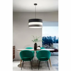 Luminaires Fabas Luce Suspension Fabas Luce Arona Noir, 3 lumières