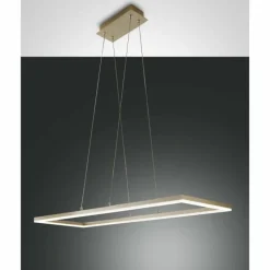 Lampes Dorées-Luminaires Fabas Luce Suspension Fabas Luce Bard LED Or, 1 lumière