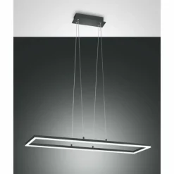 Luminaires Fabas Luce Suspension Fabas Luce Bard LED Anthracite, 1 lumière* Éclairage Led