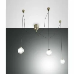 Luminaires Fabas Luce Suspension Fabas Luce Blog LED Or, Noir, 1 lumière