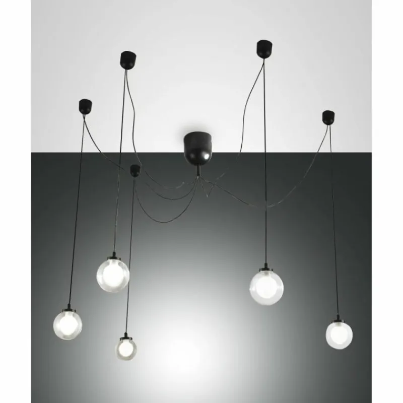 Luminaires Fabas Luce Suspension Fabas Luce Blog LED Noir, 1 lumière