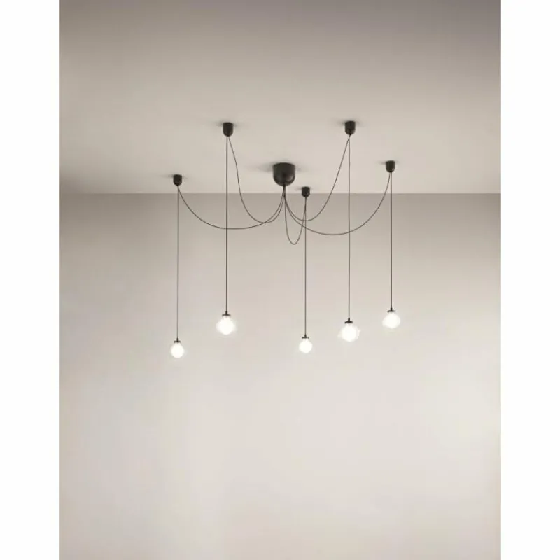 Luminaires Fabas Luce Suspension Fabas Luce Blog LED Noir, 1 lumière