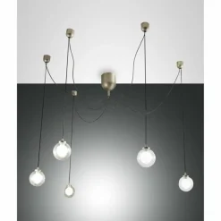 Luminaires Fabas Luce Suspension Fabas Luce Blog LED Or, Noir, 1 lumière