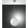 Luminaires Fabas Luce Suspension Fabas Luce BONG Nickel mat, 1 lumière