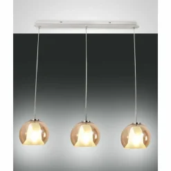 Luminaires Fabas Luce Suspension Fabas Luce Bretagna Blanc, 3 lumières* Suspensions