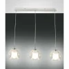 Luminaires Fabas Luce Suspension Fabas Luce Bretagna Blanc, 3 lumières* Suspensions