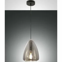 Luminaires Fabas Luce Suspension Fabas Luce Britton Noir, 1 lumière