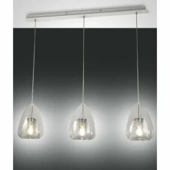 Luminaires Fabas Luce Suspension Fabas Luce Britton Blanc, 3 lumières