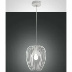 Lampes Vintages & Rétros-Luminaires Fabas Luce Suspension Fabas Luce Camp Blanc, 1 lumière
