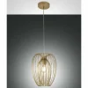 Lampes Dorées-Luminaires Fabas Luce Suspension Fabas Luce Camp Or, 1 lumière
