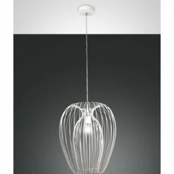 Lampes Vintages & Rétros-Luminaires Fabas Luce Suspension Fabas Luce Camp Blanc, 1 lumière