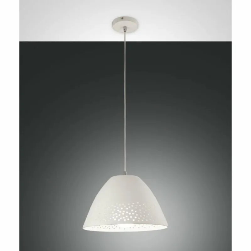 Luminaires Fabas Luce Suspension Fabas Luce Casale Blanc, 1 lumière* Suspensions