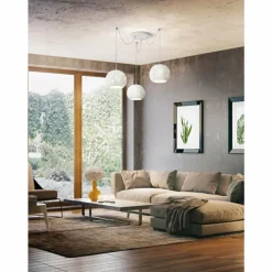 Lampes À Boules-Luminaires Fabas Luce Suspension Fabas Luce Corvara Blanc, 3 lumières
