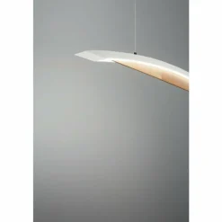 Lampes En Bois-Luminaires Fabas Luce Suspension Fabas Luce Cordoba LED Écru, Blanc, 1 lumière