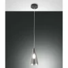 Suspension Verre Fumé-Luminaires Fabas Luce Suspension Fabas Luce Dafne Noir, 1 lumière
