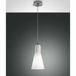 Luminaires Fabas Luce Suspension Fabas Luce DIANA Chrome, 1 lumière