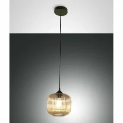 Luminaires Fabas Luce Suspension Fabas Luce Dock Noir, 1 lumière