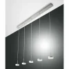 Luminaires Fabas Luce Suspension Fabas Luce Dunk LED Aluminium, 5 lumières* Éclairage Led