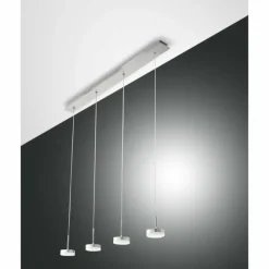 Luminaires Fabas Luce Suspension Fabas Luce Dunk LED Aluminium, 4 lumières* Éclairage Led