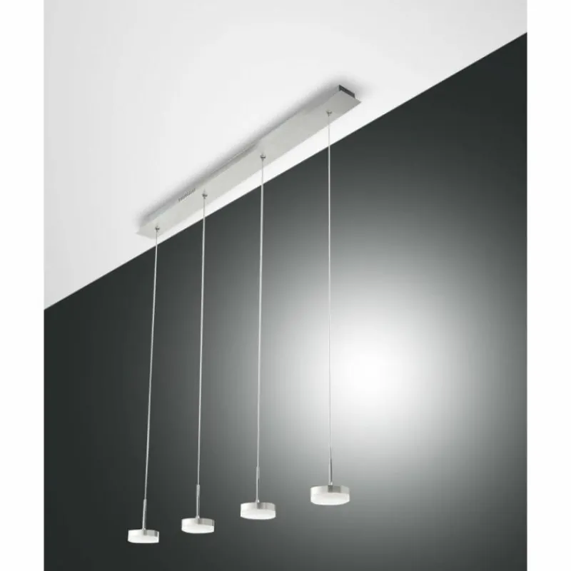 Luminaires Fabas Luce Suspension Fabas Luce Dunk LED Aluminium, 4 lumières* Éclairage Led