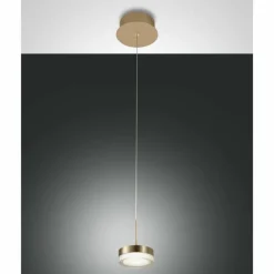 Luminaires Fabas Luce Suspension Fabas Luce Dunk LED Laiton, 1 lumière