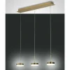 Luminaires Fabas Luce Suspension Fabas Luce Dunk LED Laiton, 3 lumières