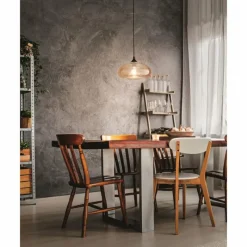 Luminaires Fabas Luce Suspension Fabas Luce Ela Noir, 1 lumière